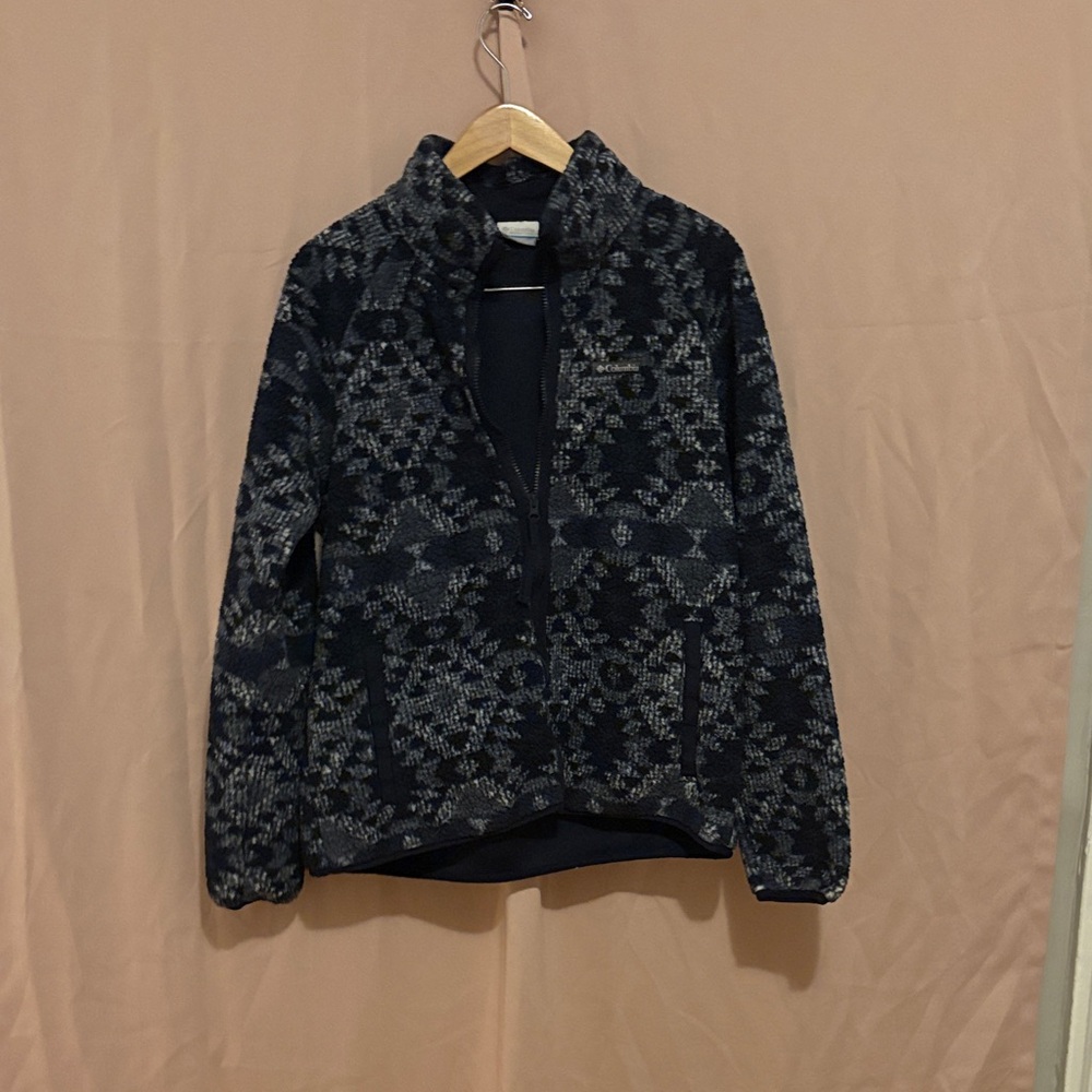 Women's Black Patterned Ski Jacket